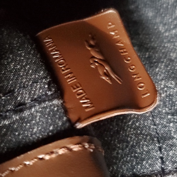 Longchamp Roseau Brown Croc Embossed Leather Bag - Picture 8 of 13